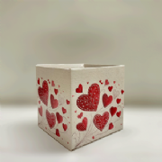 Cachep Quadrado Pote 15 Amor Eterno - Pacote c/10 und